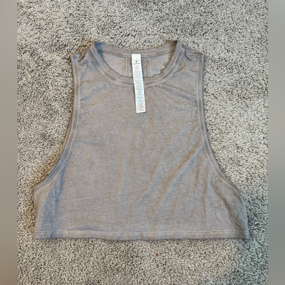 lululemon athletica Heathered Gray Crop Top Size 4